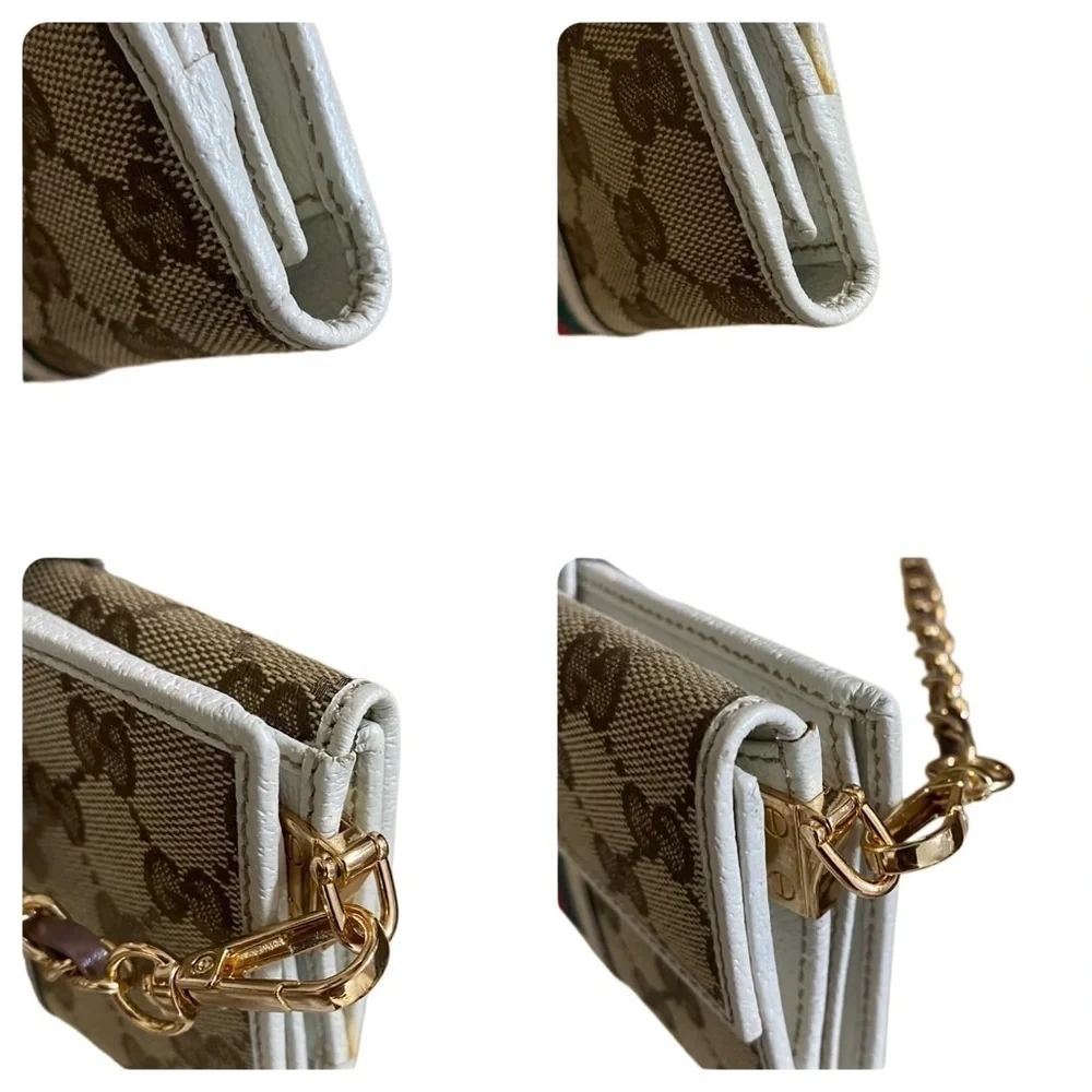 GUCCI GG Sherry Line Canvas Leather Wallet to Crossbody Bag 💼 - Picture 13 of 15
